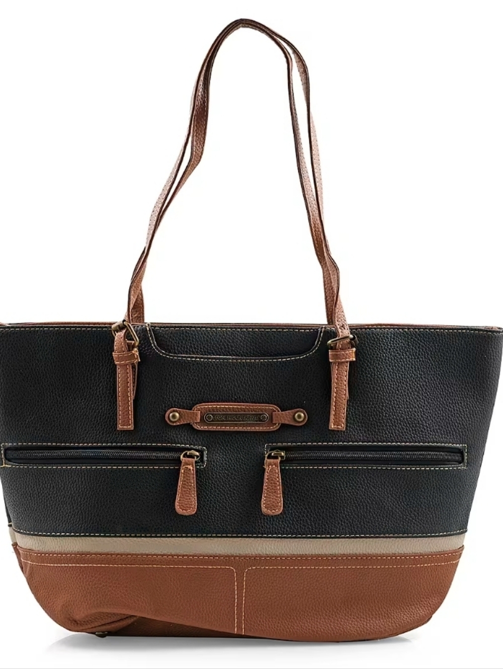 Stone Mountain Accessories Black and Brown Tote Bag